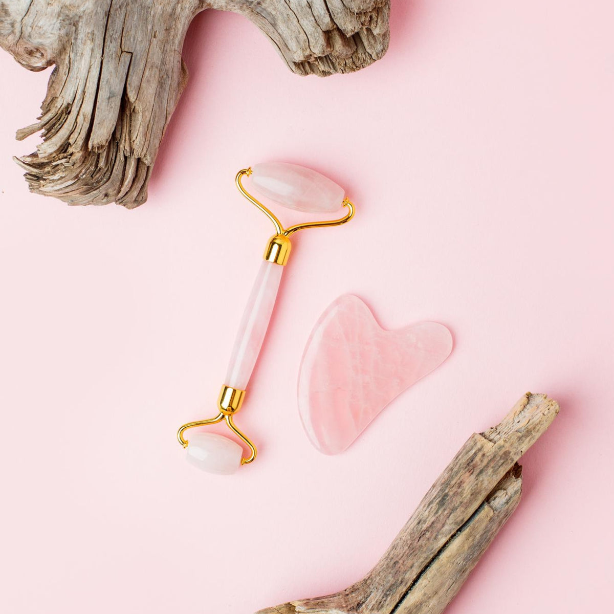 Rose Quartz Face Massager Roller