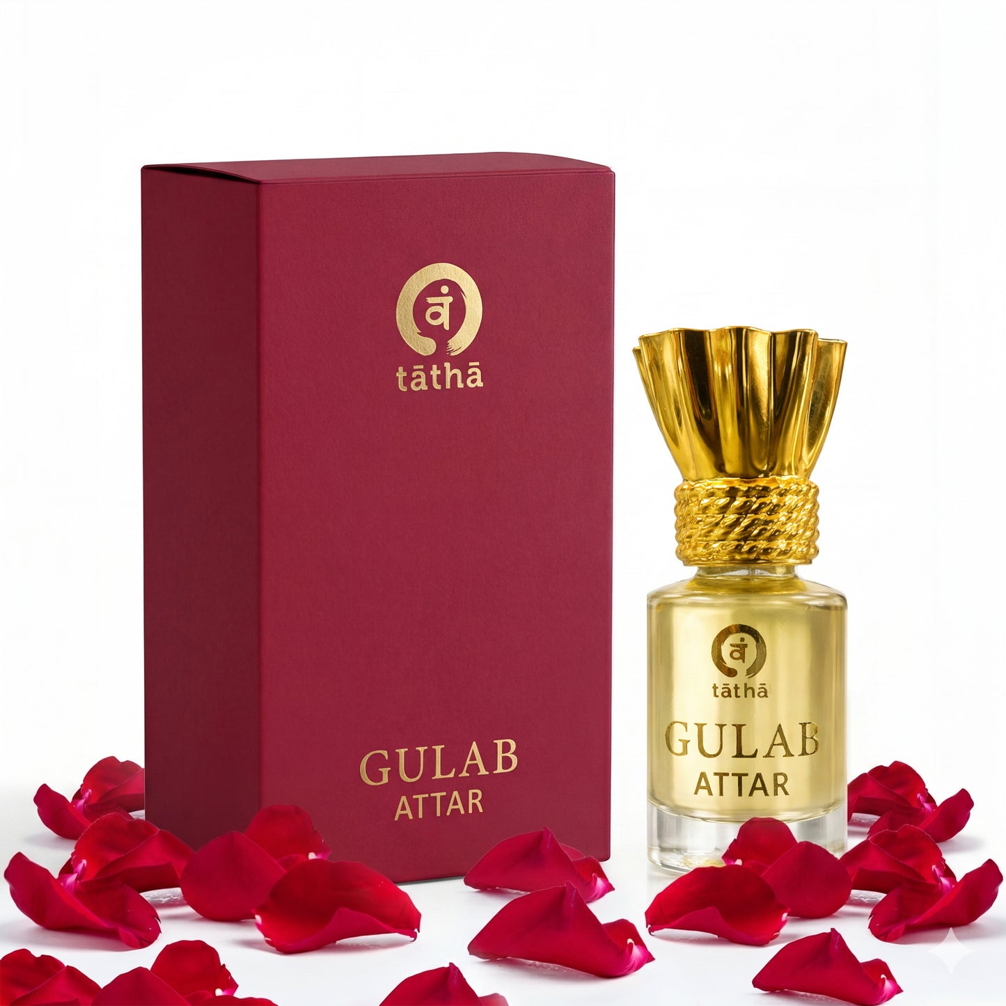 Tatha Rose Attar Alcohol-Free Roll-On Perfume for Women & Men