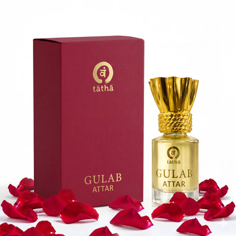 Tatha Rose Attar Alcohol-Free Roll-On Perfume for Women & Men