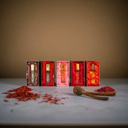 Classic Ittar Collection – Oudh, Gulab, Bela, Kesar & Sandalwood | Long-Lasting Natural Scents